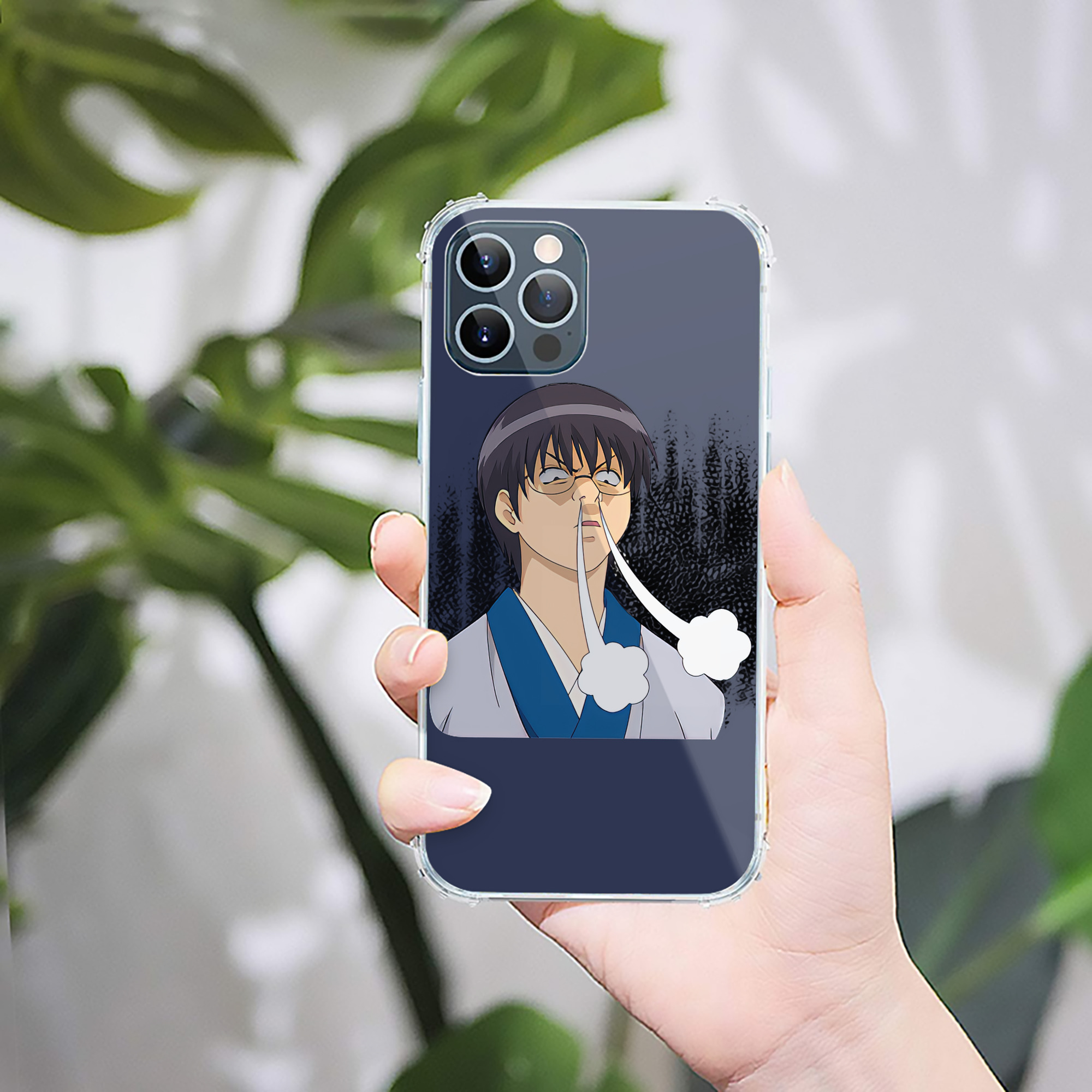 （画像用） ぎんたま 坂田銀時（さかたぎんとき） 神楽 志村新八（しむら しんぱち） GINTAMA Sakata Gintoki Kagura Shimura Shinpachi 【iPhone 12シリーズ対応】透明スマホケース（クリアソフトケース）